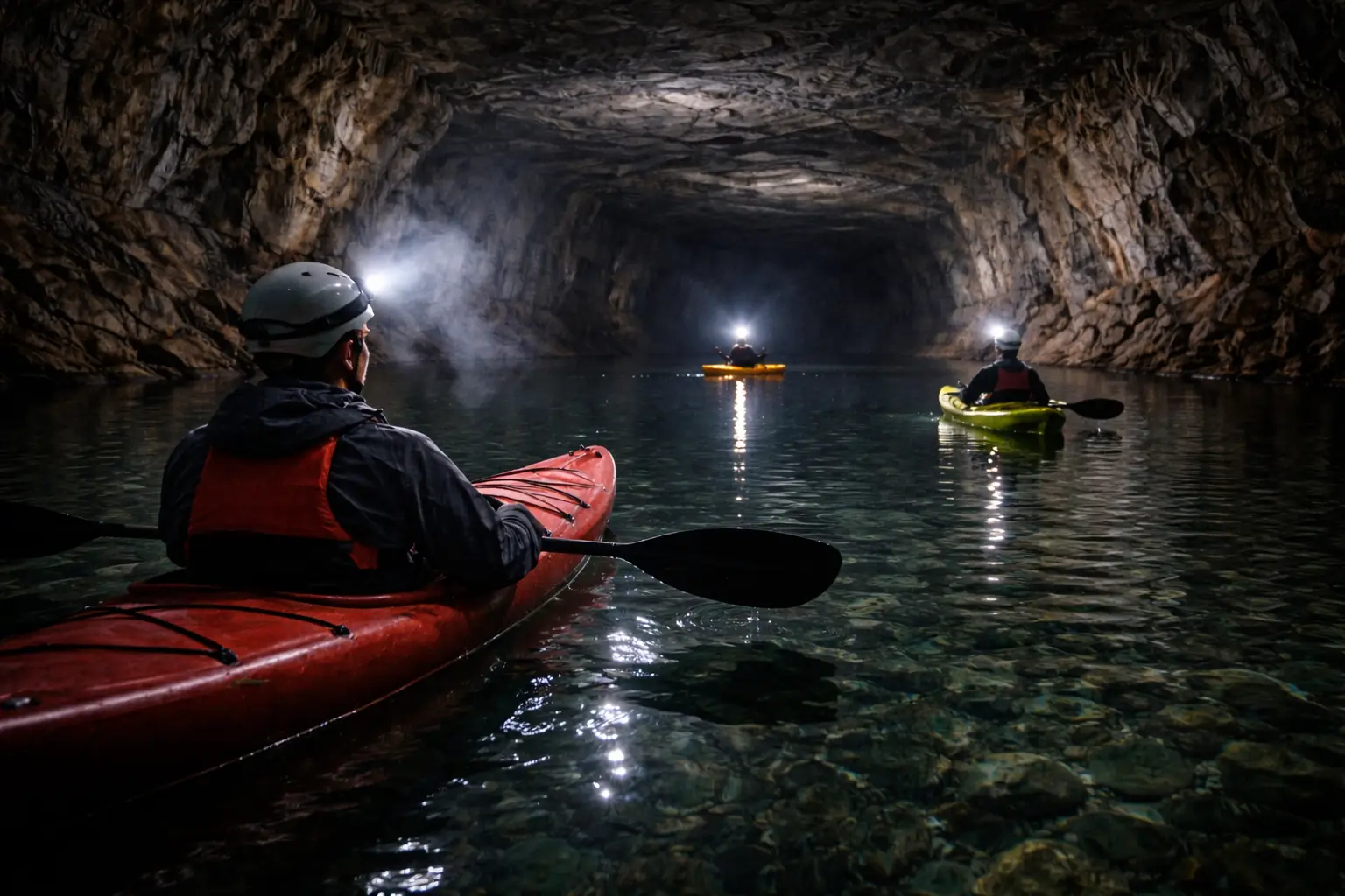 Red River Gorge underground kayaking