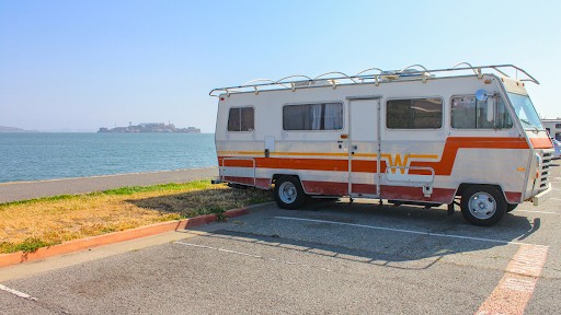 Winnebago motorhome, a type of recreational vehicle (RV) known for its distinctive design and role in popularizing motorhomes