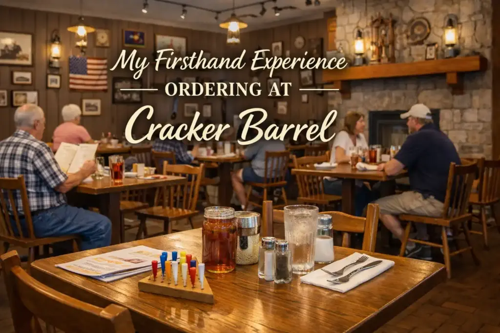 Cracker Barrel dining room interior rustic wooden tables country decor