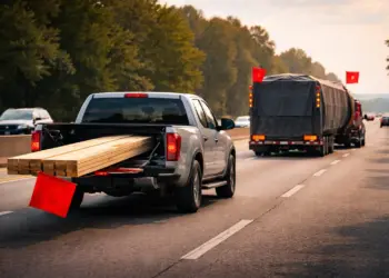 How Far Can Something Hang Off the Back of a Truck