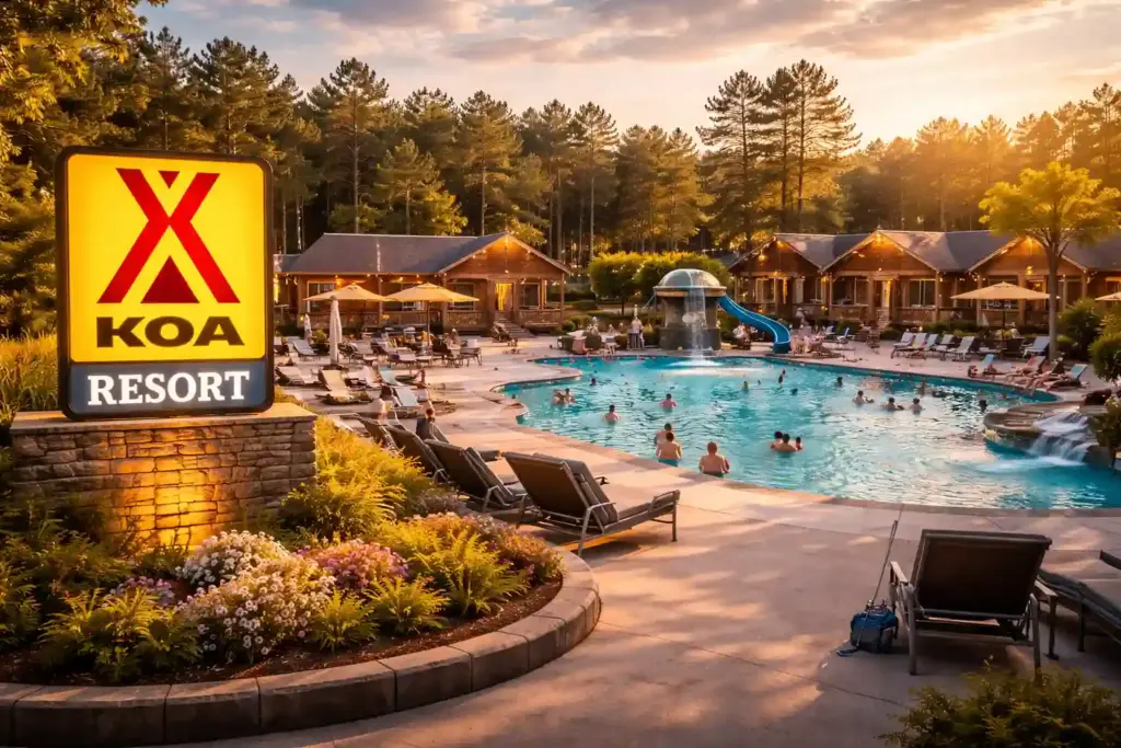 the KOA resort when the campground is the goal