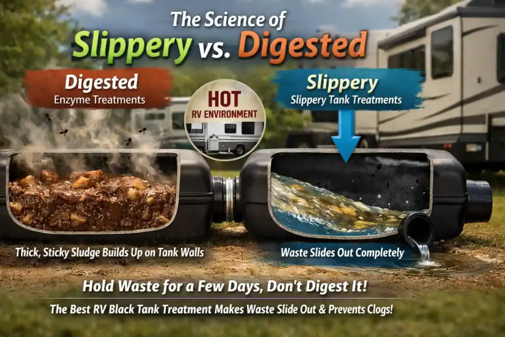 best homemade RV holding tank treatment ingredients Calgon and detergent