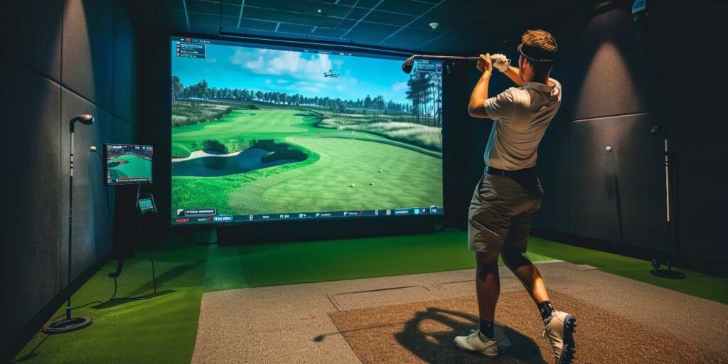 Golf simulators let you challenge yourself with different scenarios