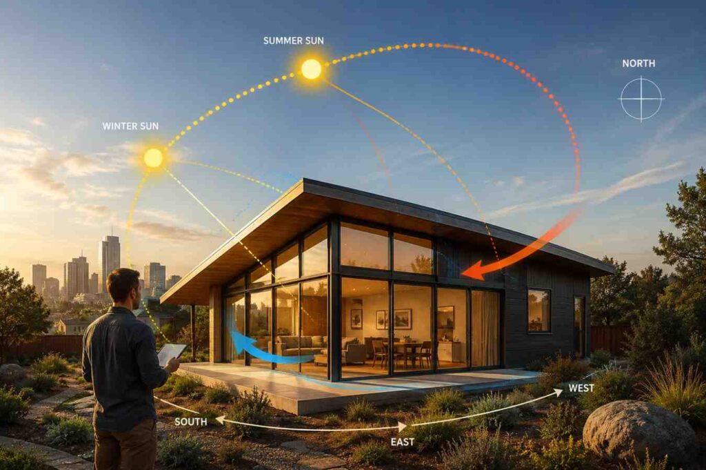 Architectural Orientation and Passive Solar Tuning